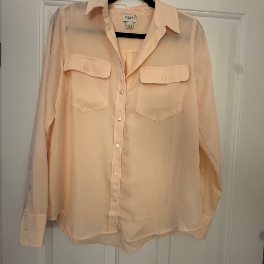 J. Crew Light Peach Button-Up Shirt
